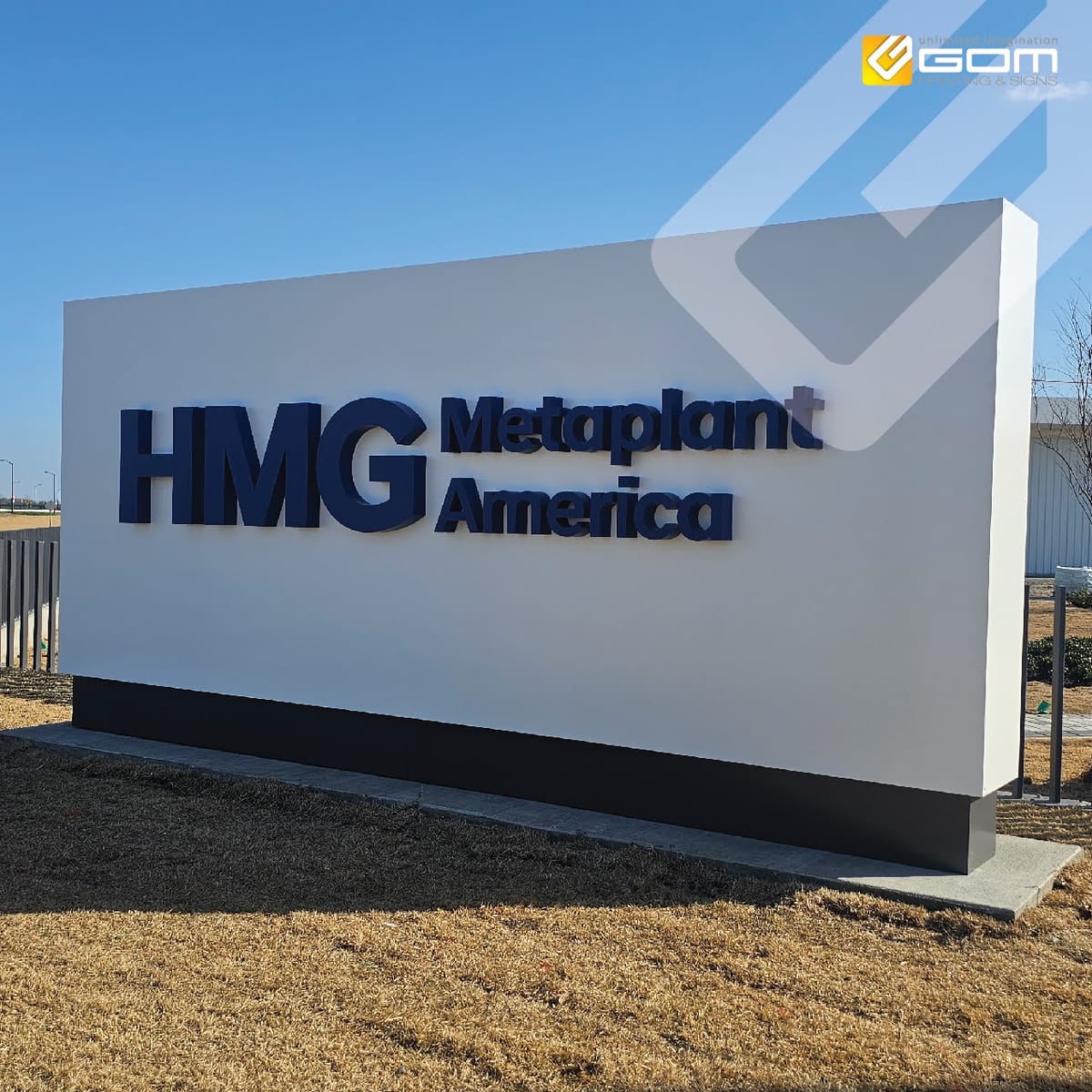 EV Manufacturing Plant — Monument Sign