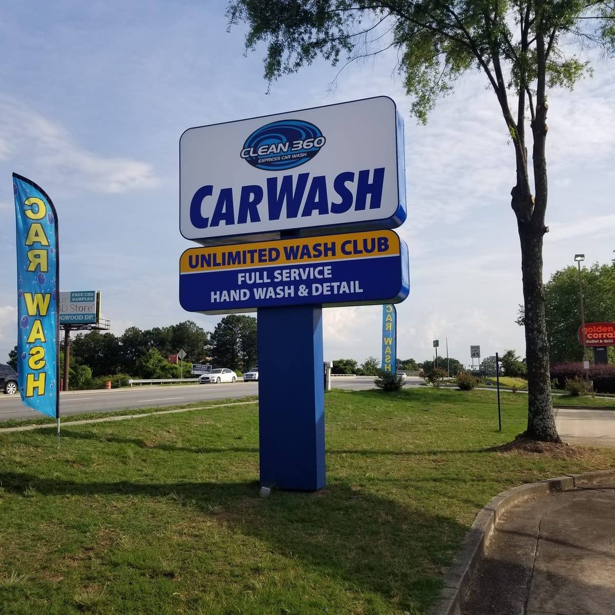 Clean 360 Car Wash — EMC Pylon