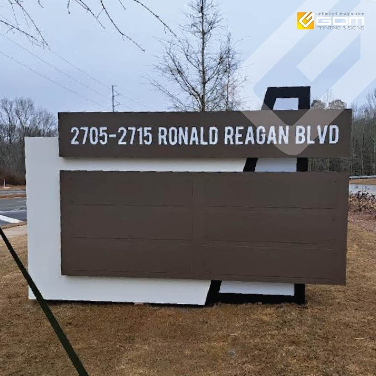 Ronald Reagan Blvd — Monument Sign