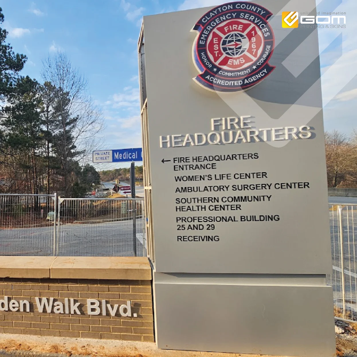 Clayton County Fire HQ — Wayfinding Pylon