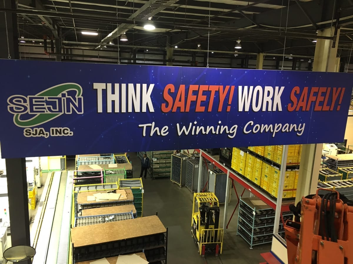 Facility Interior — Safety Banner